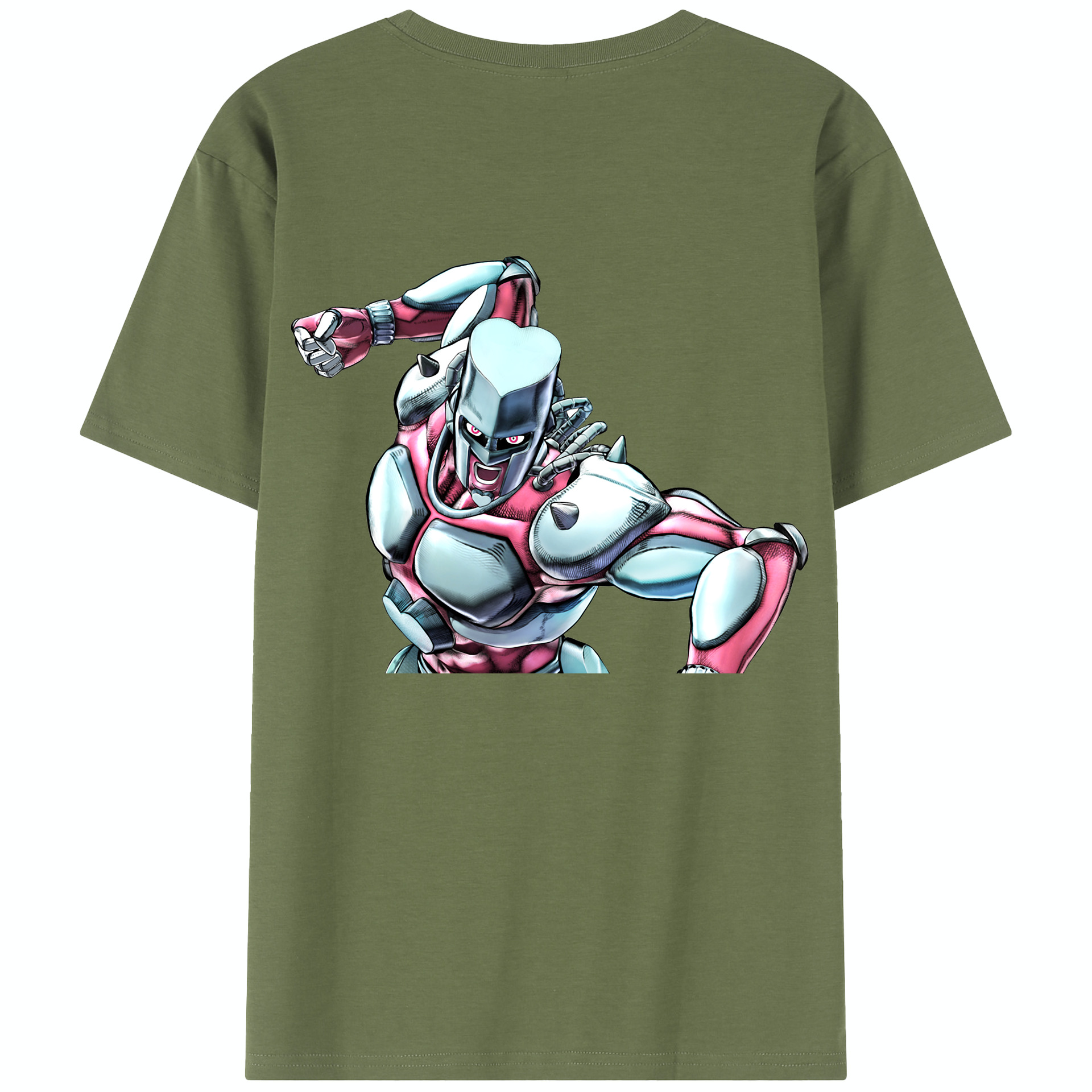 （画像用） ジョジョの奇妙な冒険 ひがしかた じょうすけ JoJo's Bizarre Adventure Higashikata Josuke 綿100％半袖Tシャツ（背面プリント）